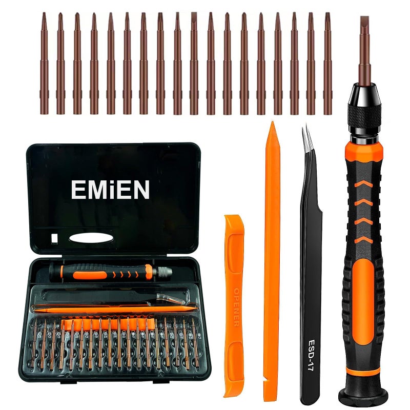 EMiEN Precision Screwdriver Set 23 in 1 Multifunction Magnetic Screwdriver Bit Professional Electronics Repair Tool Kit for iPhone MacBook Nintendo XBOX PS4 PS5 Ring Doorbell Laptop Watch