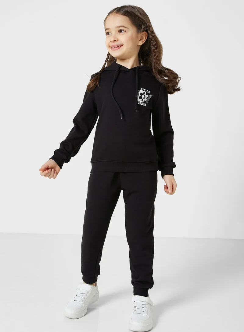 Pinata Girls Graphic Printed Hoodie And Jogger Set