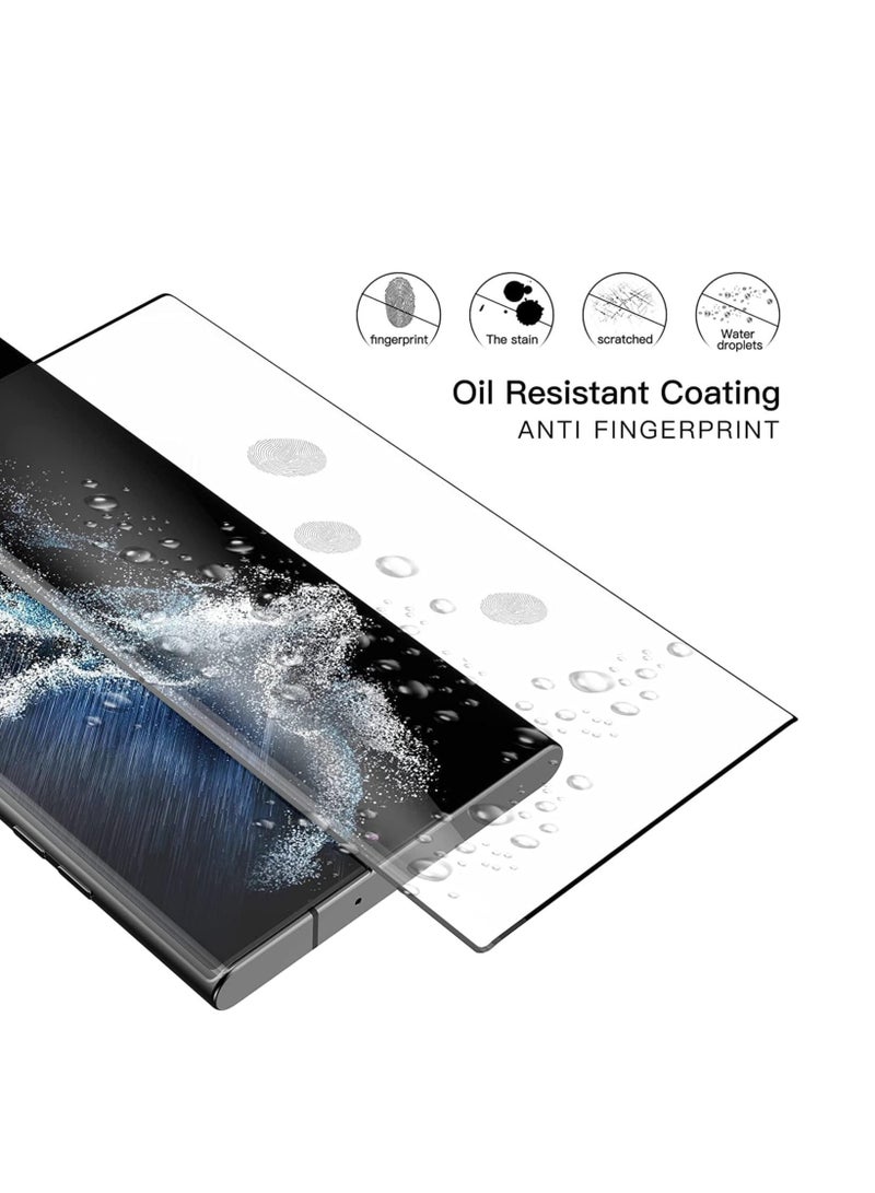DUSALA Samsung Galaxy S22 Ultra 5G Screen Protector Tempered Glass 3D Curved Edge High Definition Anti Scratch 9H Hardness Bubble Free Case Friendly Screen Protector for Samsung Galaxy S22 Ultra 5G - Image 4