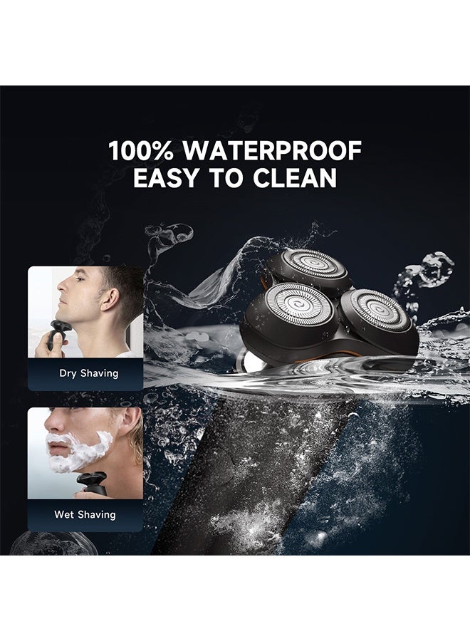 ENCHEN 5-in-1 Men's Electric Shaver Grooming Kit | 3D Floating 3-Blade Shaver | 27 Self-Sharpening Blades | IPX7 Waterproof | 60-Min Cordless Runtime | Fast Charging | Suitable for Shaving, Trimming & Facial Care - Image 4