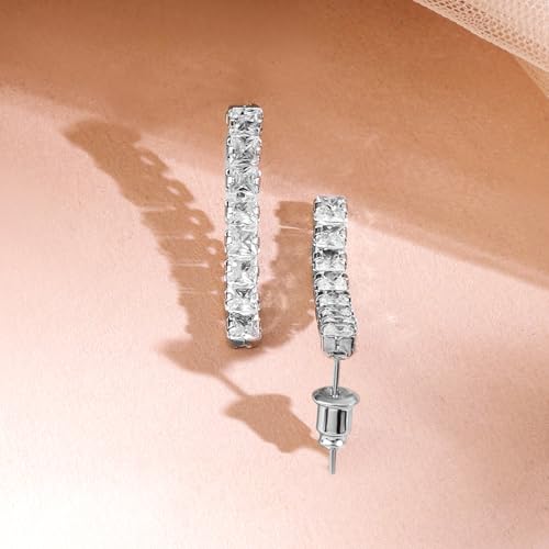 Rubans Rhodium-Plated Cubic Zirconia Studded Statement Necklace Set - Image 3