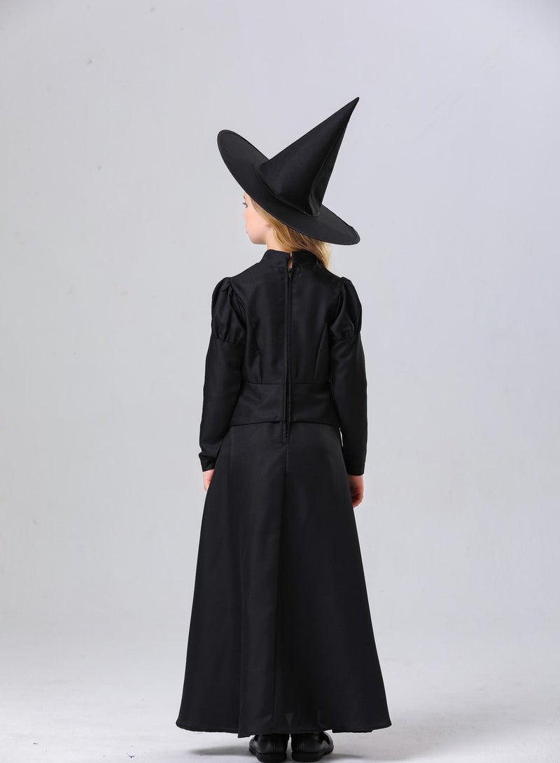 Witch Costume Black Dress Outfit, Gothic Victorian Witch Vampire Dress, Movies And Video Games Costume For Girl - Image 4