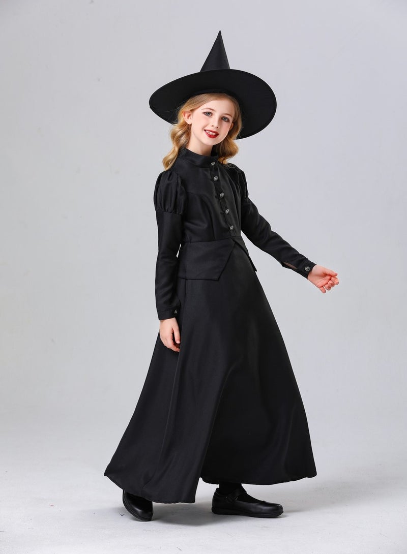 Witch Costume Black Dress Outfit, Gothic Victorian Witch Vampire Dress, Movies And Video Games Costume For Girl - Image 3