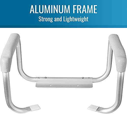 DMI Toilet Safety Rails Toilet Handles for The Elderly Toilet Safety Handrails Frame Easy Assembly with no Tools, White - Image 5