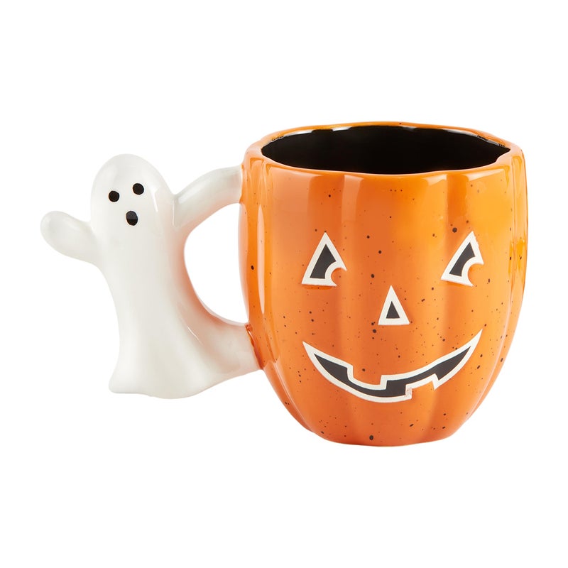 Mud Pie Glow In The Dark Mug Pumpkin 16oz