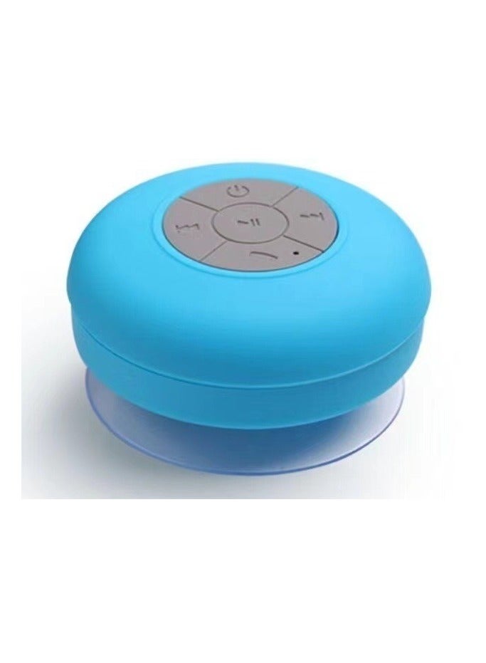 AROAQ Bluetooth Shower Speaker, Waterproof Wireless Stereo and DSP Technology Speaker with Suction Cup, Durable Handsfree Portable Mini Speakerphone for Showers, (Blue) - Image 1