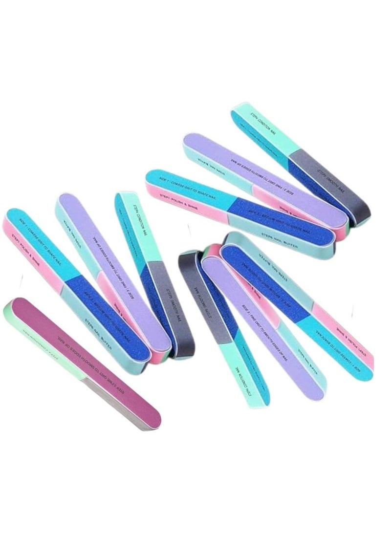 مبرد اظافر كاوتش 4 وجه - اللوان متعدده - 10 قطع