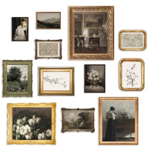 KBKBART Vintage Wall Art Prints, French Country Wall Decor Retro Countryside Landscape Canvas Painting, Classical Vintage Prints, Rustic Farmhouse Wall Art for Bathroom, Bedroom Living Room-UNFRAMED - Image 1