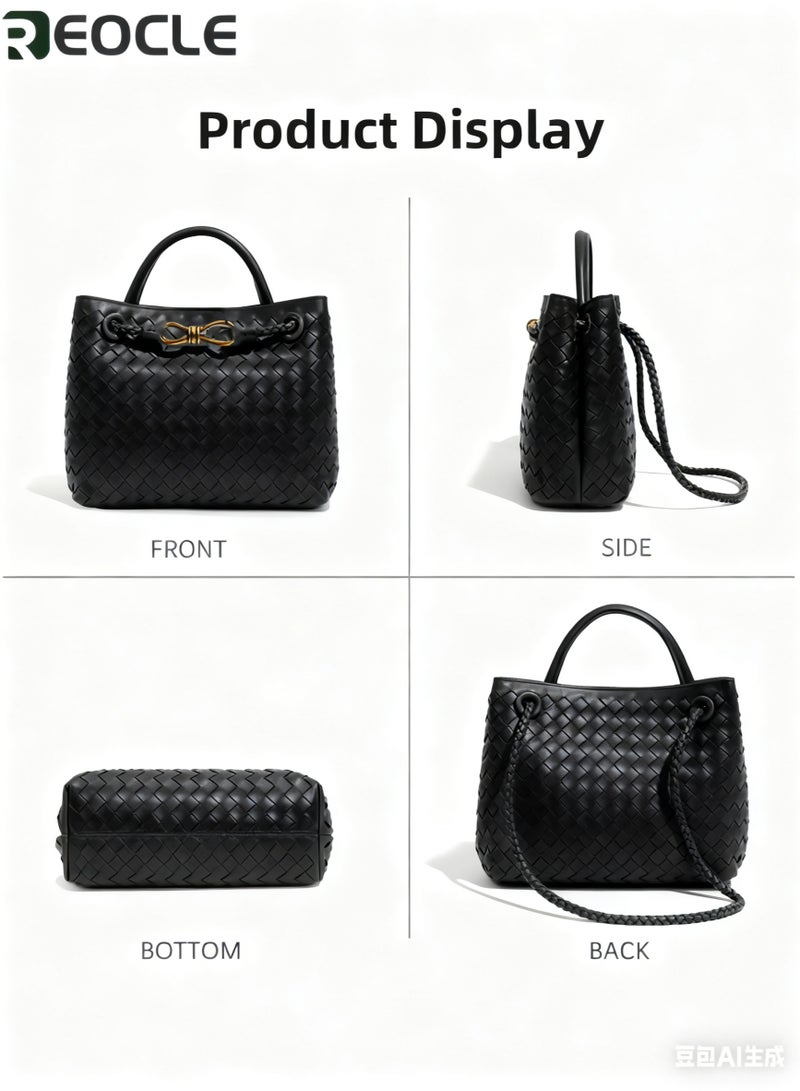 ريوكل حقائب هوبو للنساء حقيبة توت محبوكة حقيبة كتف محبوكة حقائب محبوكة عصرية حقيبة كروس بودي بمقبض كتف قابل للتعديل - Image 4