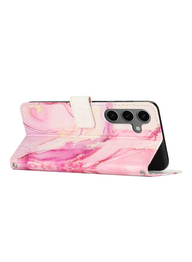 S-TOP Case For Samsung Galaxy S24+ 5G Painted Marble Pattern Leather Phone Case - Image 3