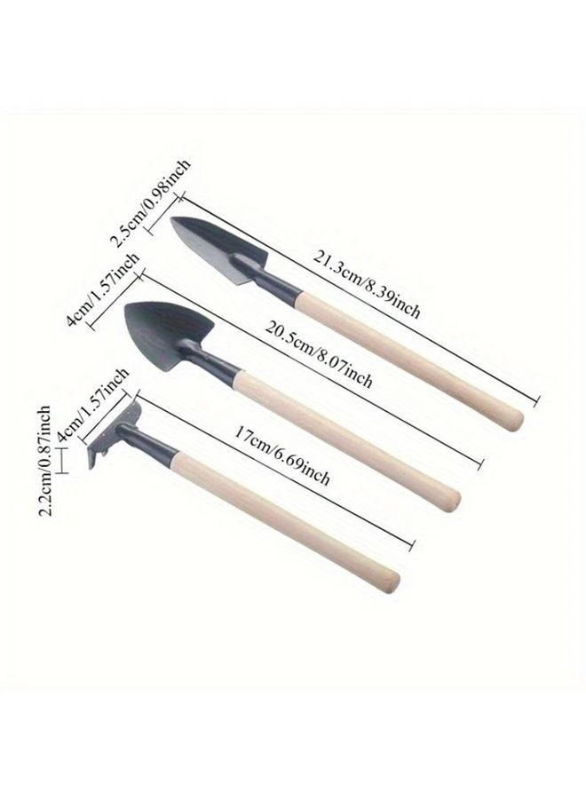 Three Piece Mini Gardening Tool Set Multi Functional Shovel Rake Potting Soil Scoop - Image 4