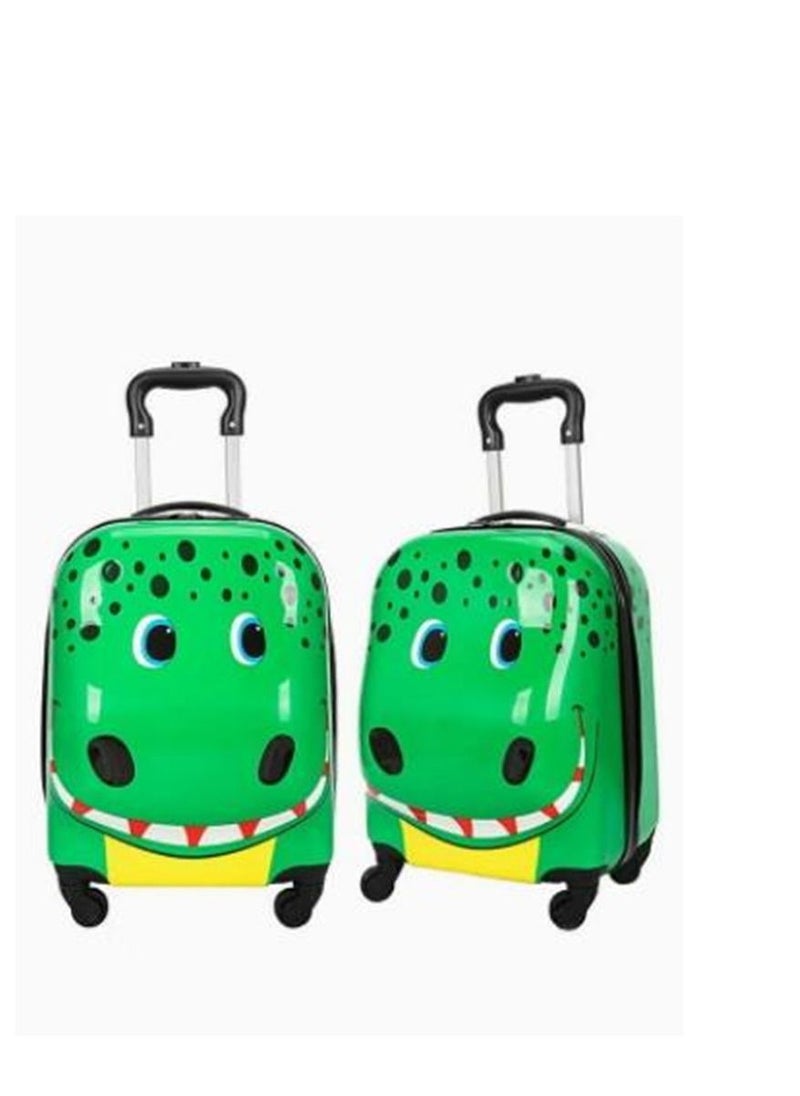 Generic Kids Luggage Travel Suitcase Children's Carry on Luggage 18" Cartoon Rolling Trolley Case Ride-on Wheeled Suitcase for Children Toddlers Boys Girls  - Image 2
