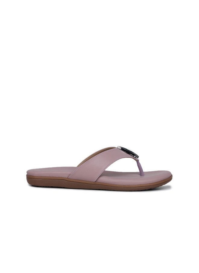 She Zone Peach T-Strap Flats for Women - Image 3
