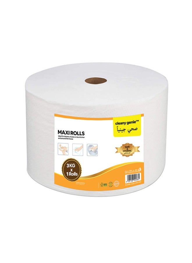cleany genie Multi-Purpose Large Maxi Roll Embossed Tissue Paper 3kg  - Image 1