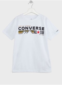 Youth Wordmark Chest Stripe T-Shirt