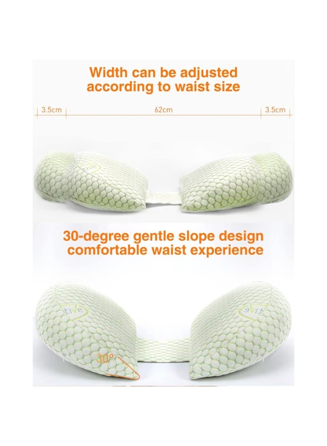 HOMESTAR Pregnancy Pillows for Sleeping, Soft Pregnancy Pillow Side Sleeper with Detachable and Adjustable Pillow Cover, Maternity Body Pillow for Pregnancy Belly/Back Support (Grey) - Image 3