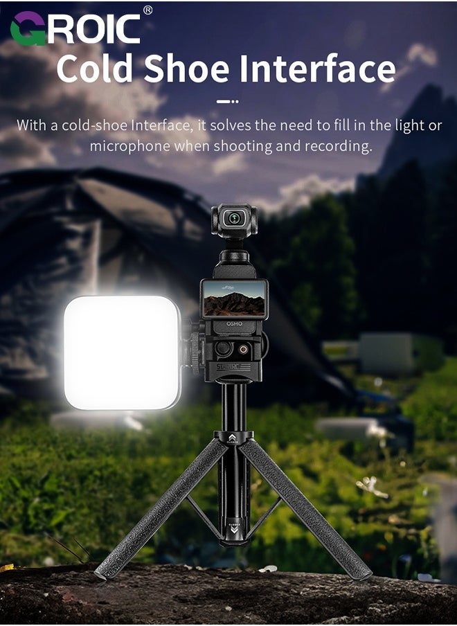 Pocket 3 Expansion Adapter for DJI Osmo Pocket 3 Creator Combo Handle Accessories Cold Shoe, Extended Mounting Bracket Strap Attached to a Tripod Cycling mounts Selfie Stick, etc