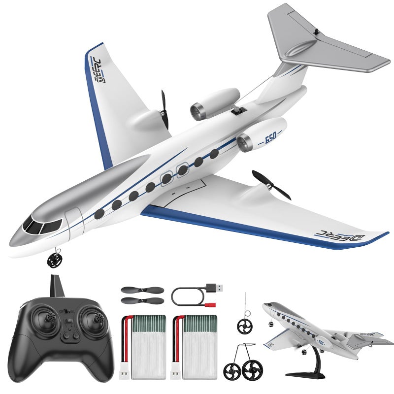 DEERC طائرة دييرك G650 RC طائرة خاصة 3CH تحكم عن بعد ألعاب طائرات 24GHz 6محور مثبت جيروسكوب RTF طائرة شراعية هواية سهلة الطيران للمبتدئين الأطفال البالغين - Image 3