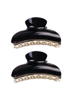 2PCS 35inch Large Hair Clips Acrylic Nonslip Durable Large Clips Strong Hold Banana Large Hair Claw Clips for Girls Women Thick Long Hairblack