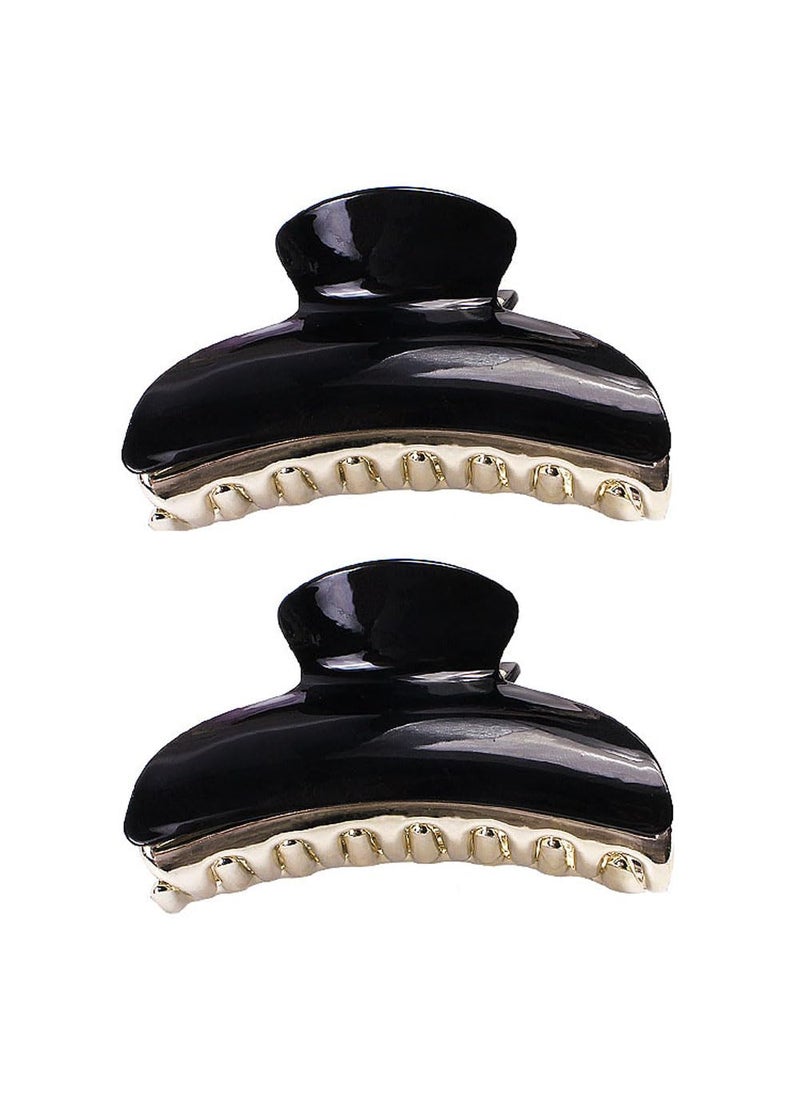esowemsn - 2PCS 35inch Large Hair Clips Acrylic Nonslip Durable Large Clips Strong Hold Banana Large Hair Claw Clips for Girls Women Thick Long Hairblack - Image 1