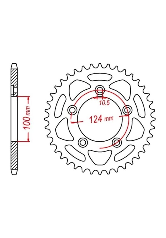 QASULER 520 46T Rear Sprocket Gear for Ducati - Image 2