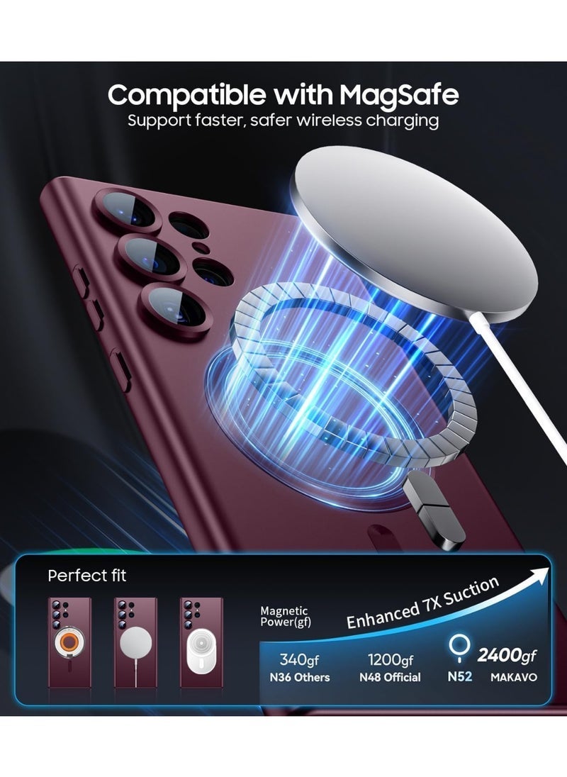 Raxoom Slim Thin Magnetic Case Cover Compatible with Samsung Galaxy S22 Ultra 6.8-inch â€“ Ultra-Lightweight Protective Phone Cover with Magnetic Mount Support, Shock-Absorbent and Scratch-Resistant Design, Compatible with Wireless Charging & MagSafe Accessories - Image 5
