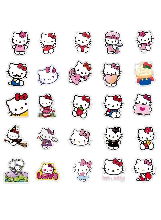Generic - 50-Piece Hello Kitty Waterproof Stickers, Premium Waterproof Vinyl Stickers Set, Waterproof Stickers for Laptop,Skateboard, Water Bottles,Computer,Phone,Guitar DIY - Image 1