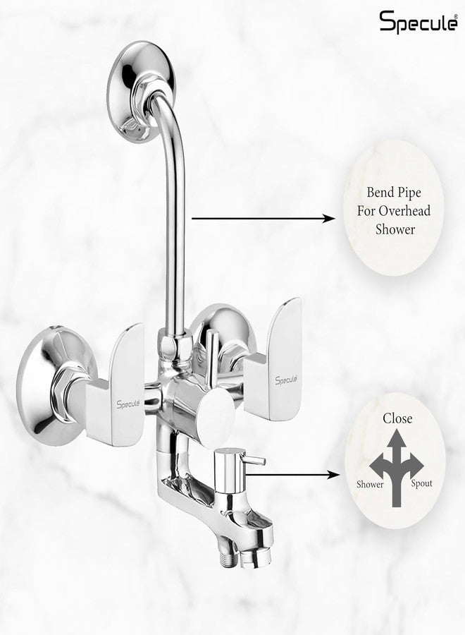 Specule Alive Series Brass, 3-in-1 Wall Mixer with Overhead Shower Set | Multi Flow Hand Shower Set | Mixer Tap For Bathroom | Shower Mixer For Bathroom - Image 4
