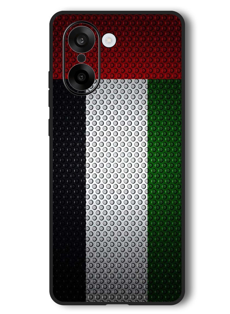 Theodor Case Compatible with OnePlus Nord CE 5 6.77 Inch Protection Shockproof Bumper Cover UAE Flag - Image 1