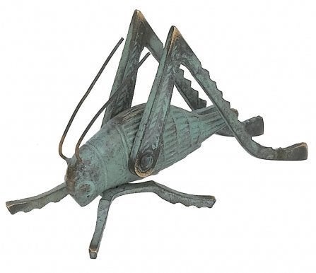 INsideOUT GSM Solid Brass Cricket with a Verdigris Finish  Fireplace Crickets on the Hearth 