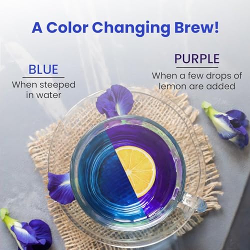 VEDAPURE Blue Butterfly Pea Sun Dried Flower Tea (25 G) - Pack of 1, Caffeine Free Blue Pea Tea for Glowing Skin & Sleep Support, Helps in Stress Relief, Steep as Hot Or Iced Makes 50 Cups - Image 5