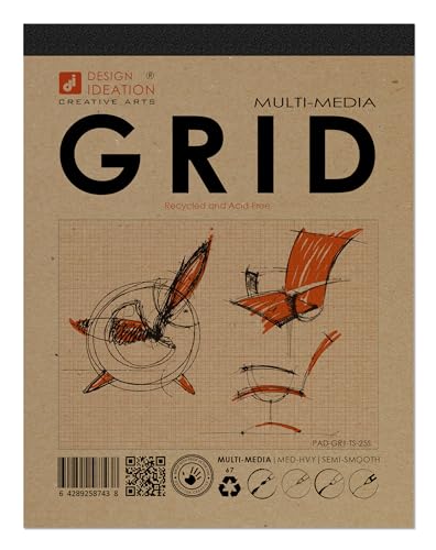 Design Ideation Grid PAD Removable Sheet Premium Paper SmartBind Reinforced Lay Flat Binding Orange Grid 85 X 11 PAD2550TS 1 Book - Image 1