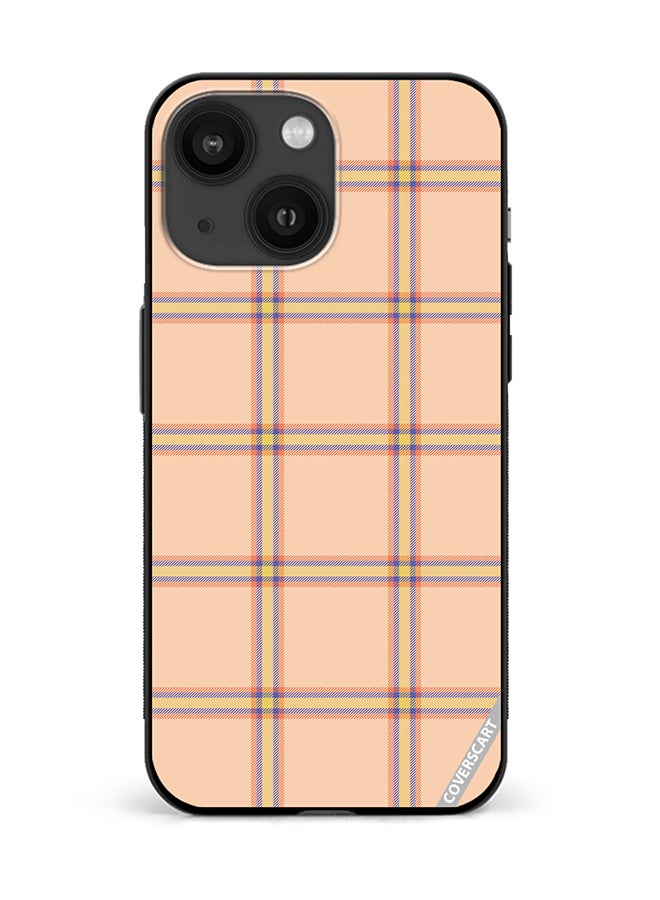 COVERSCART Protective Case Cover For Apple iPhone 15 Check Seamless Pattern In Beige Vector Design Multicolour