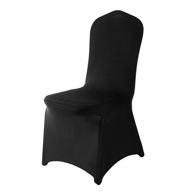 6 PACK BLACK SPANDEX CHAIR COVERS FOR HIGH BACK CHAIRS IN STRETCH WASHABLE FABRIC FOR WEDDING PARTYHOLIDAYSCELEBRATION AND OTHER SPECIAL EVENTS