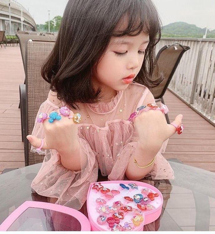JAYATO 36 Piece Colorful Gemstones Rings for Kids Set, Perfect for Party Favors and Gifts - Image 2