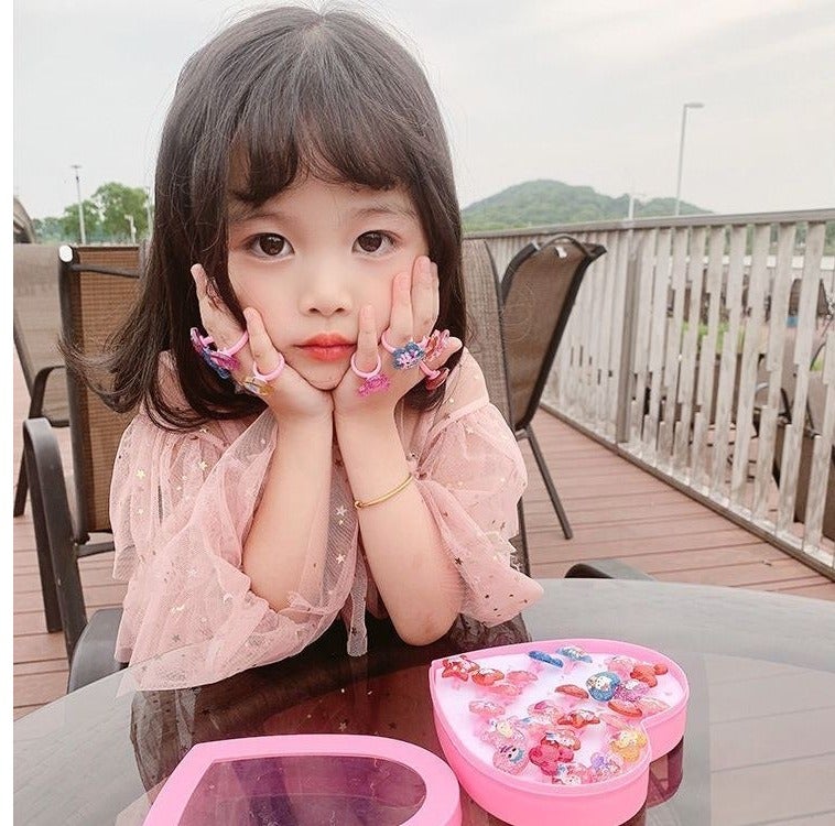 JAYATO 36 Piece Colorful Gemstones Rings for Kids Set, Perfect for Party Favors and Gifts - Image 5
