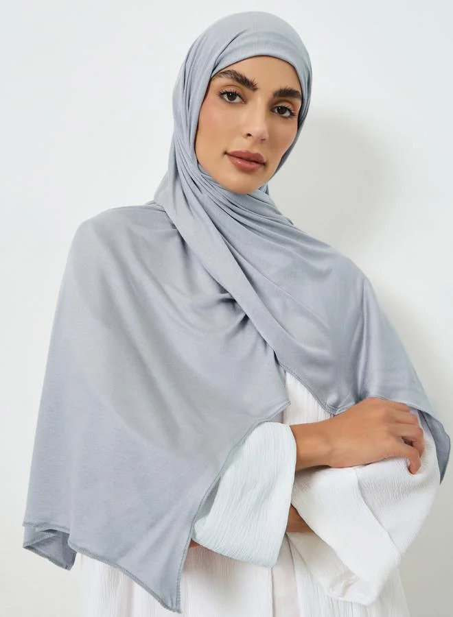 تايك تو حجاب محبوك سادة متمدد