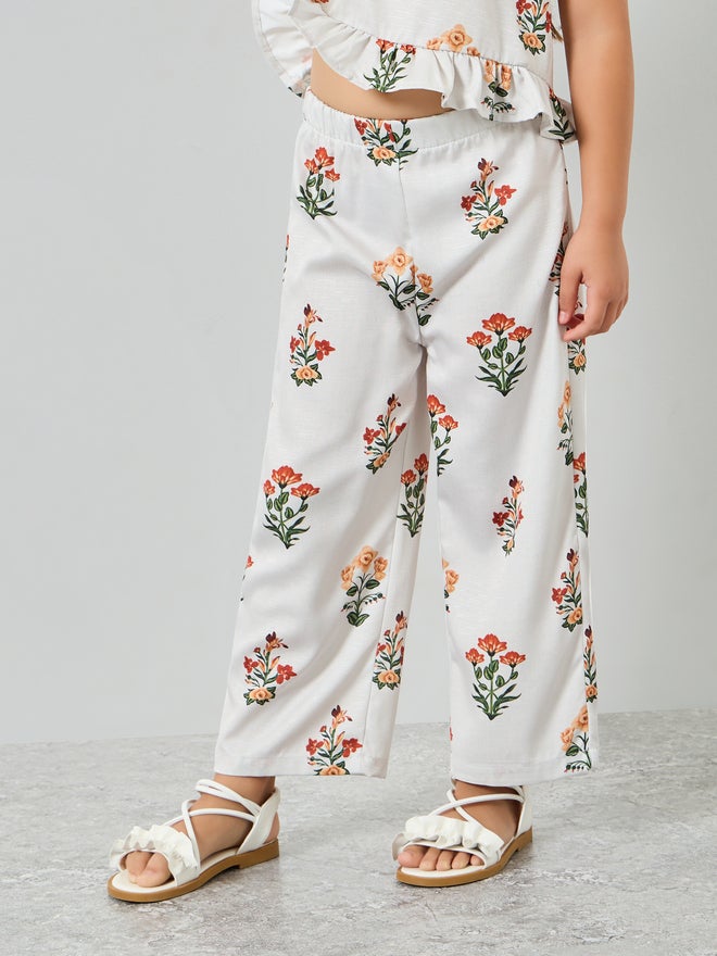 Styli Girls Floral Print Top and Pants Set - Image 4