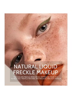 KYDA KYDA 2 Colors Liquid Freckle, Natural Freckle Makeup Pen, Longlasting Face Freckle Liquid Makeup, Soft Dot Sopt Pen Magic Freckle Color-Light Brown&Dark Brown  - Image 3
