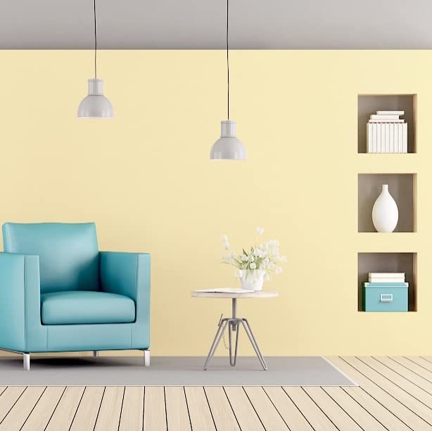 HeloHo Solid Light Yellow Wallpaper 394"X15.7" Matte Textured Contact Wallpaper Peel and Stick Self Adhesive Removable Wallpaper Waterproof Paper for Living Room Bedroom Decor - Image 5