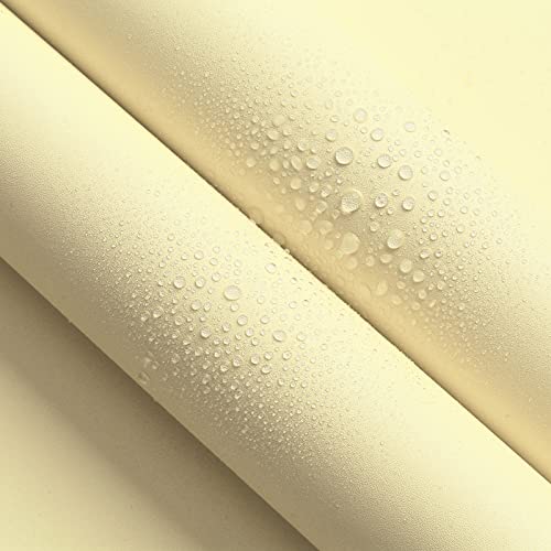 HeloHo Solid Light Yellow Wallpaper 394"X15.7" Matte Textured Contact Wallpaper Peel and Stick Self Adhesive Removable Wallpaper Waterproof Paper for Living Room Bedroom Decor - Image 2