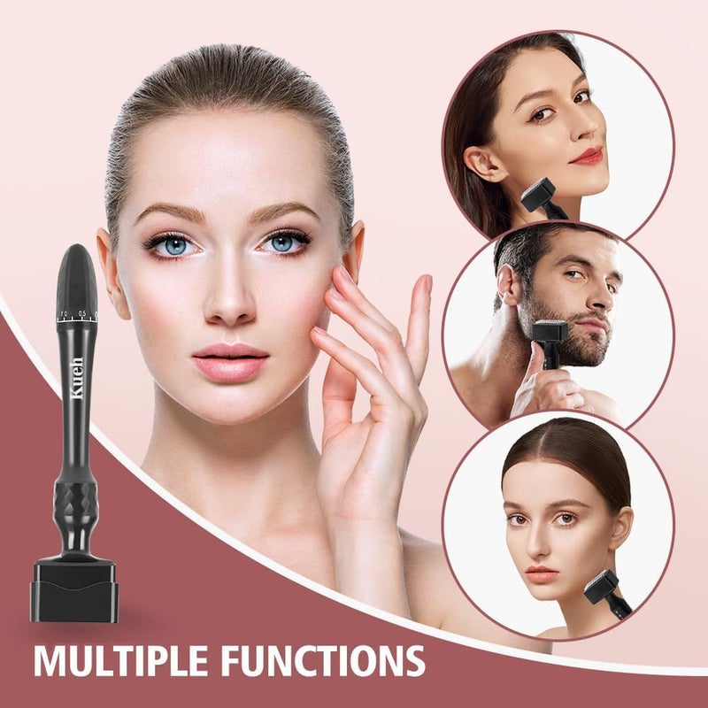 Kueh Original Derma Stamp Beauty Tool - Professional Adjustable Derma Pen for Men and Women - Best Derma Roller Alternative (Black) - Image 1