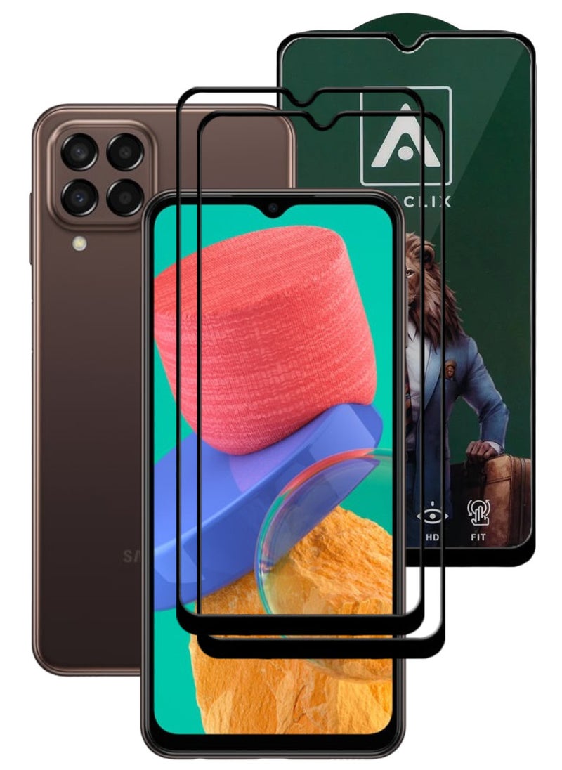 ACLIX 2 Pieces Antistatic ESD Dustproof Premium Quality High Definition Tempered Glass Screen Protector Designed For Samsung Galaxy M33 - Image 1