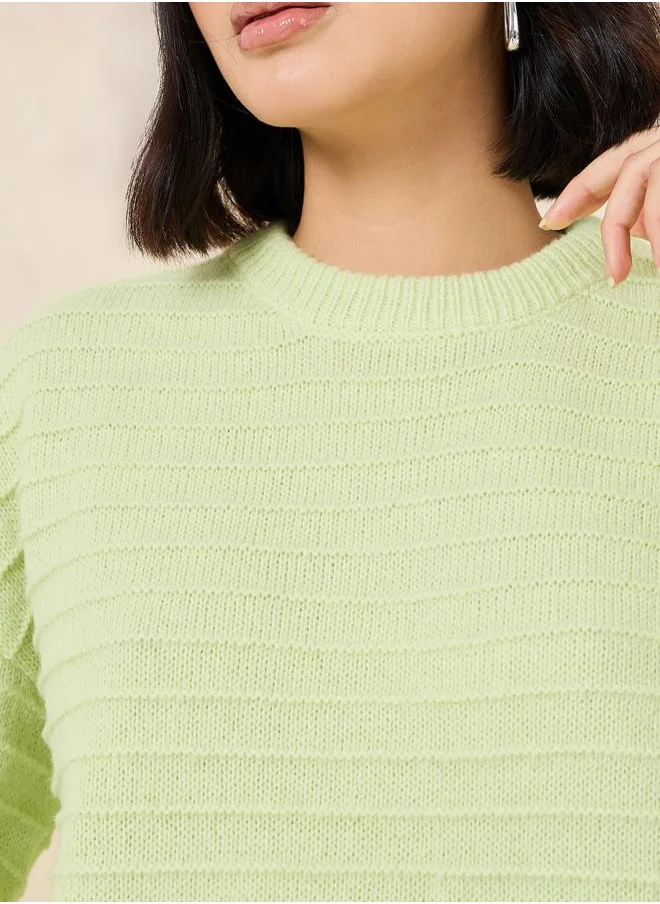 ستايلي Volume Sleeves Textured Sweater