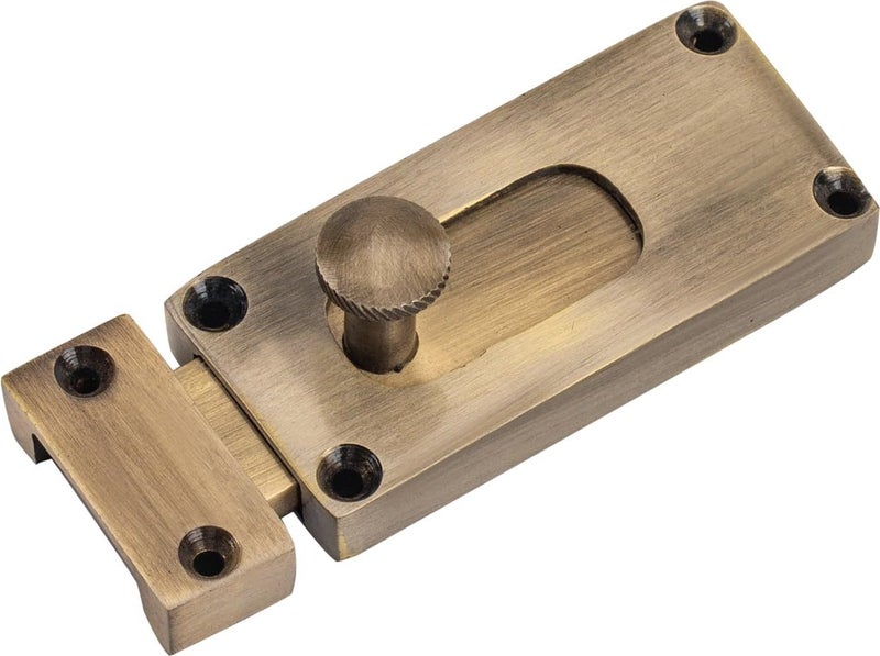 Sardar 4 inch Antique Heavy Duty Brass Door Security Latch Lock| Tower Bolt| Baby Latch| for Home/Bathroom/Kitchen/Office DL-02 (1) - Image 5