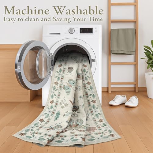 La Home Lahome Insect Entryway Rug 2X3 Soft Washable Kitchen Rug NonSlip UltraThin Door Mat Indoor Entrance Stain Resistant Small Throw Carpet for Bathroom Bedroom Vionnet2x3ftBeige - Image 3