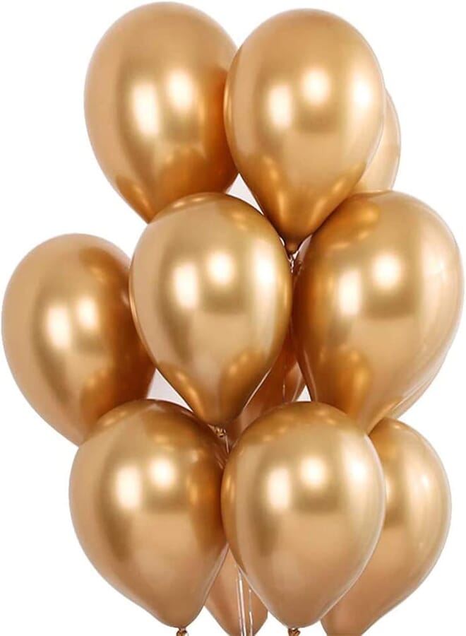 Bingcute 50Pcs Latex Balloon, Gold Confetti Balloons/Metallic Golden Balloons for Birthday, Wedding, Baby Shower Latex Balloons Baby Shower, Christmas Decorations, Birthdays Bridal Shower