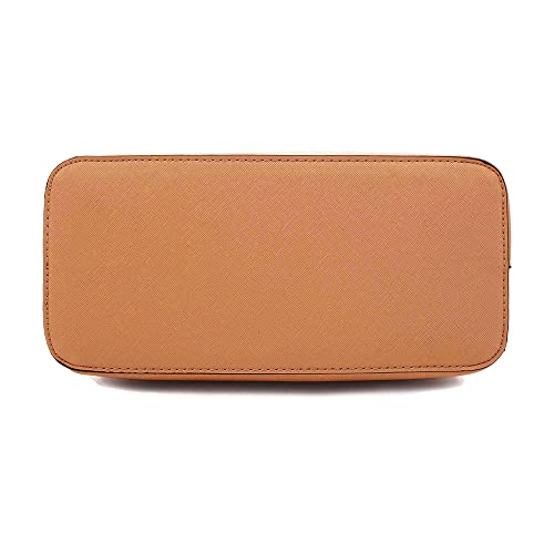 EVVE Women's Small Satchel Bag Classic Top Handle Purses Fashion Crossbody Handbags with Shoulder Strap | ORANGE - Image 4