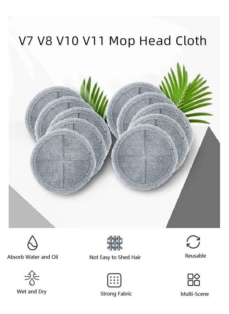 HOFEESEA 4-Piece Microfiber Mop Head Pads Compatible with Dyson V7 V8 V10 V11  - Image 4