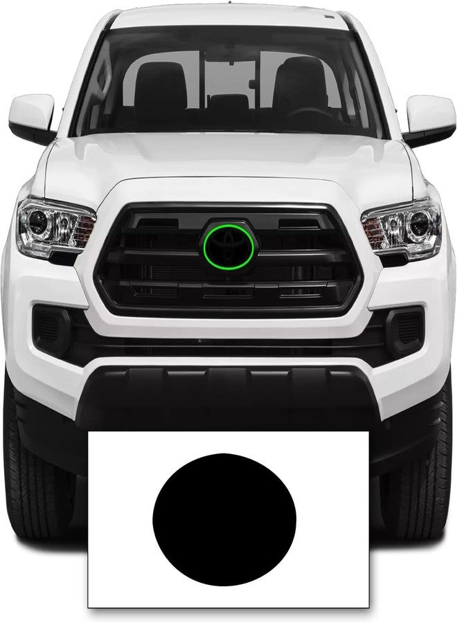 Kuvrü KUVR Pre-Cut Front Emblem Tint Compatible with Toyota Tacoma Limited, TRD Off-Road, TRD Sport 2016-2021| Precision Cut Stretchable PPF Vinyl Overlay Cover Wrap Dark Smoke (Pack of 2) - Image 1